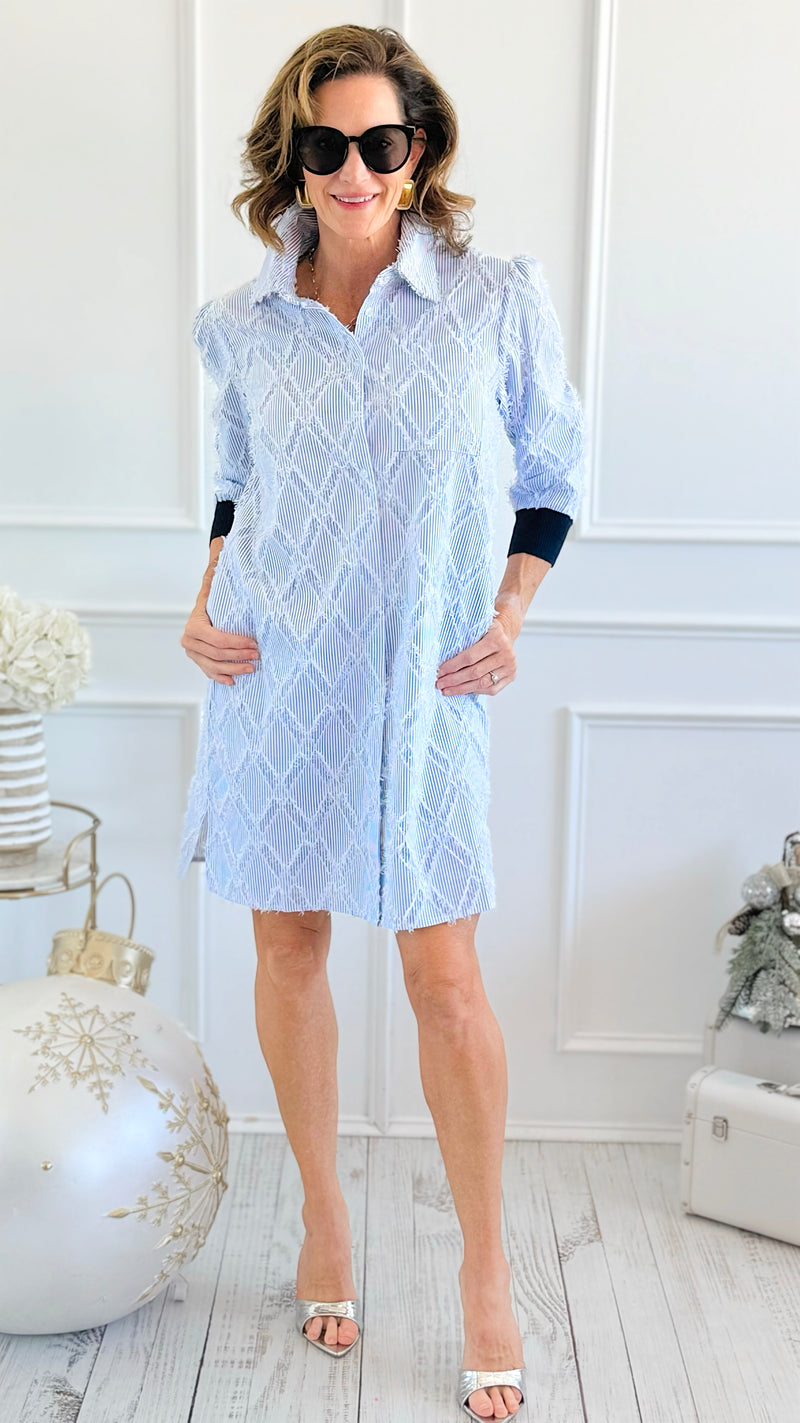 Hamptons Breeze Textured Dress - JOH-200 Dresses/Jumpsuits/Rompers-Joh Apparel-Coastal Bloom Boutique, find the trendiest versions of the popular styles and looks Located in Indialantic, FL