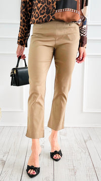 Weekend Muse Slim Ankle Pant-Mushroom-100 Pants-spin usa-Coastal Bloom Boutique, find the trendiest versions of the popular styles and looks Located in Indialantic, FL
