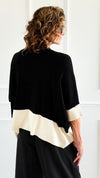 Color-Blocked Poncho Sleeve Sweater-140 Sweaters-Z STUDIO-Coastal Bloom Boutique, find the trendiest versions of the popular styles and looks Located in Indialantic, FL
