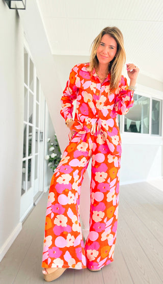 Sunset Spritz Tuscany Linen Italian Pants