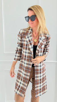 Aspen Drive Plaid Suede Blazer-160 Jackets-Must Have-Coastal Bloom Boutique, find the trendiest versions of the popular styles and looks Located in Indialantic, FL
