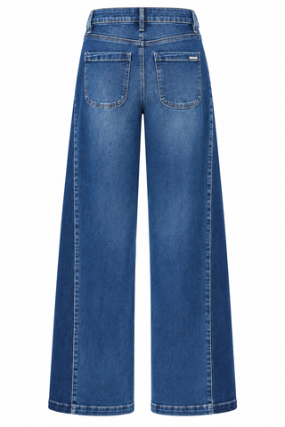 Seamed Wide Leg Jeans