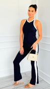 On-Track 2pc Athleisure Set-Navy/White-210 Loungewear/Sets-RAE MODE-Coastal Bloom Boutique, find the trendiest versions of the popular styles and looks Located in Indialantic, FL