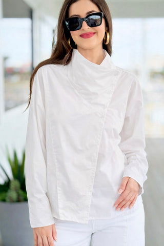Asymmetry Affair Italian Button Top
