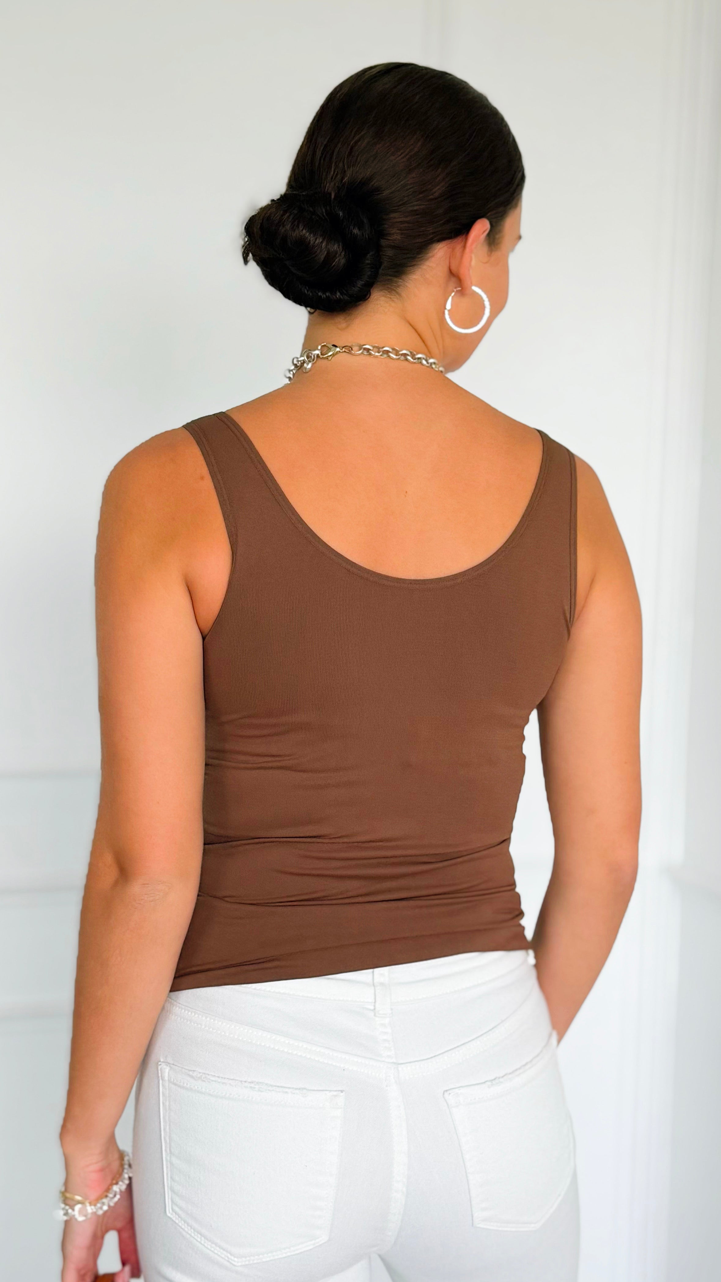 Seamless Everyday Tank Top - Coffee-100 Sleeveless Tops-YELETE-Coastal Bloom Boutique, find the trendiest versions of the popular styles and looks Located in Indialantic, FL