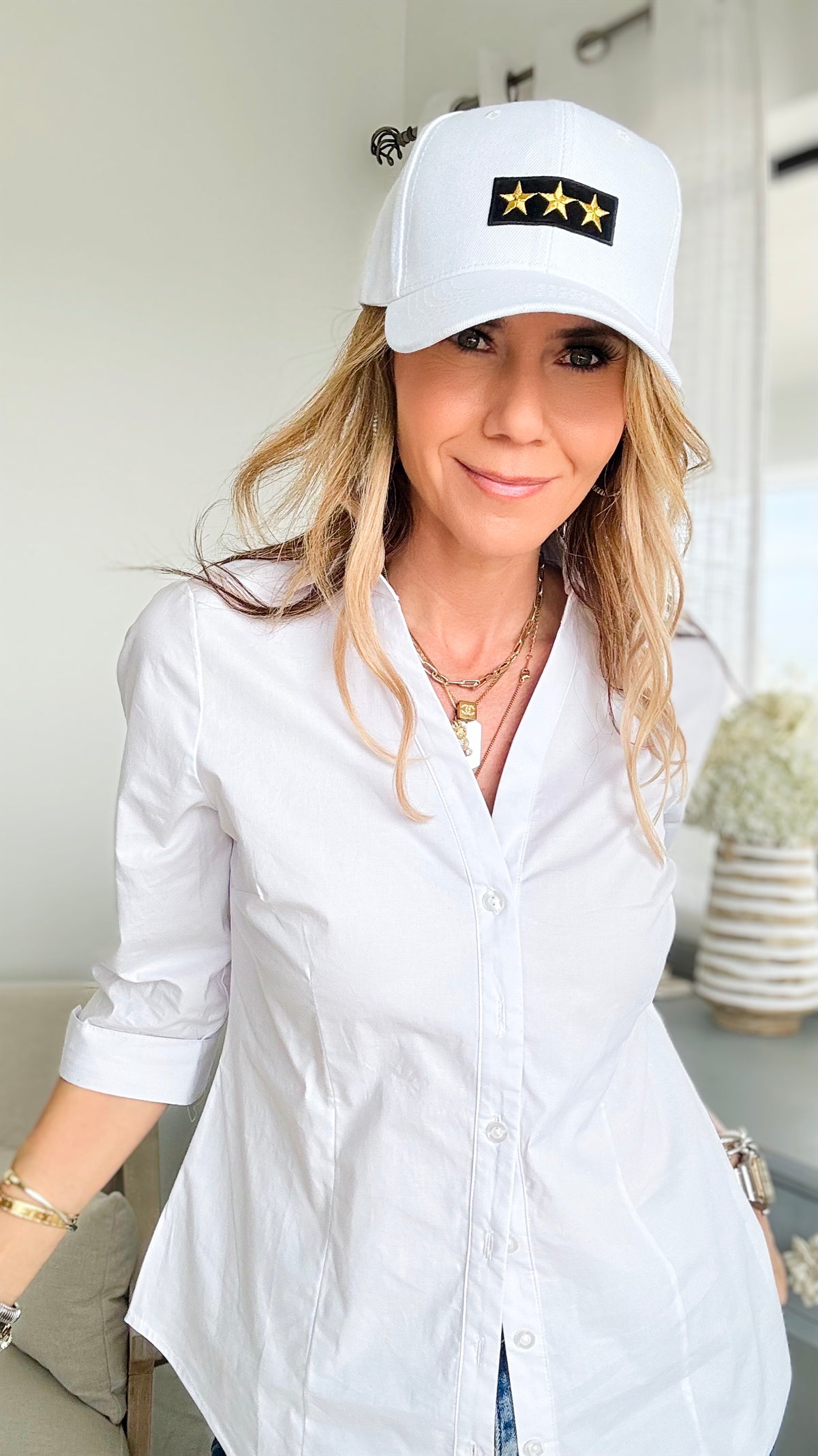 CB The General Star Baseball Cap-260 Other Accessories-Holly-Coastal Bloom Boutique, find the trendiest versions of the popular styles and looks Located in Indialantic, FL