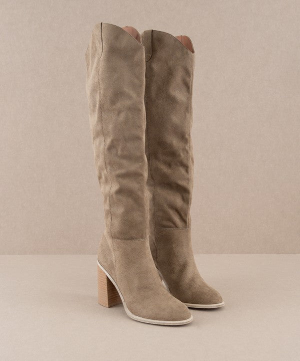 Desert Breeze Slouchy Boots - Grey-250 Shoes-Oasis Society-Coastal Bloom Boutique, find the trendiest versions of the popular styles and looks Located in Indialantic, FL