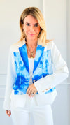 Coastal Canvas Statement Blazer-160 Jackets-JJ'S FAIRYLAND-Coastal Bloom Boutique, find the trendiest versions of the popular styles and looks Located in Indialantic, FL