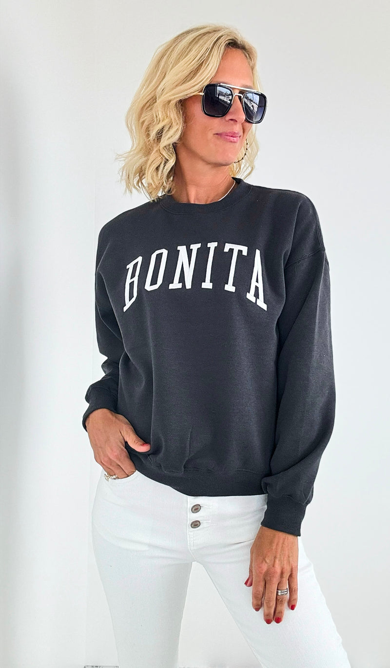 Bonita Relaxed Fleece Sweatshirt - Grey-140 Sweaters-reflex-Coastal Bloom Boutique, find the trendiest versions of the popular styles and looks Located in Indialantic, FL