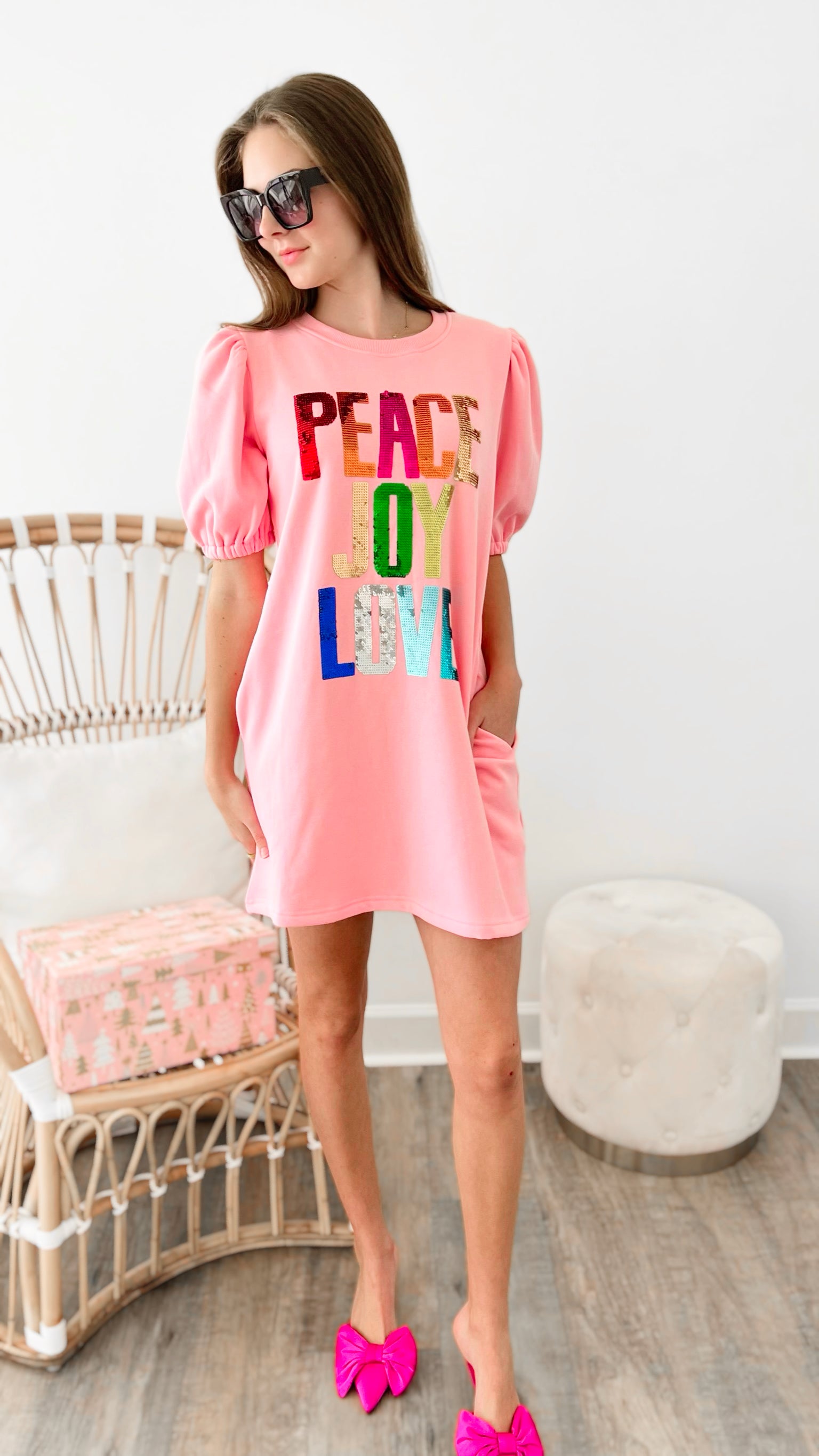 Peace and outlet love sequin dress