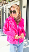 Catch Me If You Can Faux Fur Coat - Fuchsia-160 Jackets-ShopIrisBasic-Coastal Bloom Boutique, find the trendiest versions of the popular styles and looks Located in Indialantic, FL