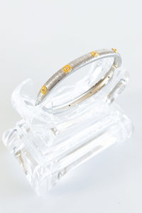 Sterling Silver CZ Snowflake Station Bangle Bracelet-230 Jewelry-NEWNYC2-Coastal Bloom Boutique, find the trendiest versions of the popular styles and looks Located in Indialantic, FL
