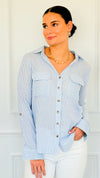 Timeless Lines Fitted Top-130 Long Sleeve Tops-Blu Pepper-Coastal Bloom Boutique, find the trendiest versions of the popular styles and looks Located in Indialantic, FL