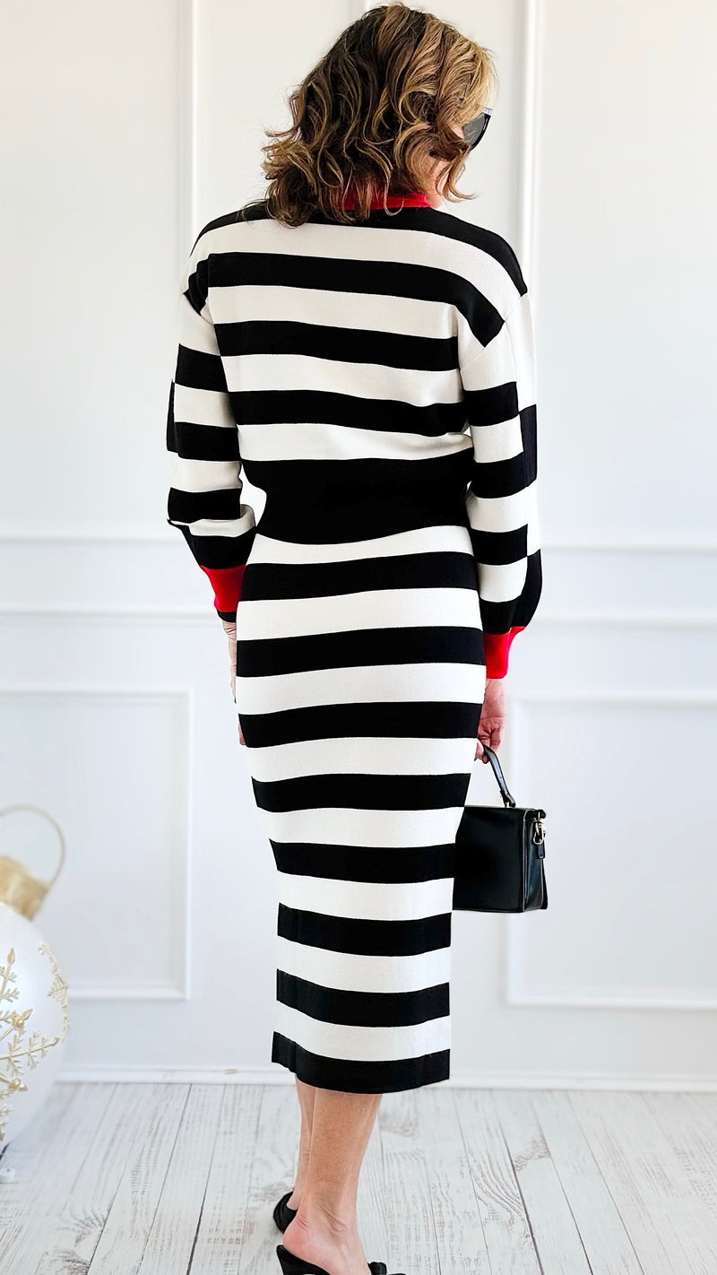 Graphic Lines Skirt & Top Set-210 Loungewear/Sets-rivir-Coastal Bloom Boutique, find the trendiest versions of the popular styles and looks Located in Indialantic, FL