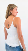 Essential Stretch Cami Top - White-100 Sleeveless Tops-Zenana-Coastal Bloom Boutique, find the trendiest versions of the popular styles and looks Located in Indialantic, FL
