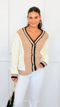 Braided Harmony Button Jacket-160 Jackets-ROUSSEAU-Coastal Bloom Boutique, find the trendiest versions of the popular styles and looks Located in Indialantic, FL