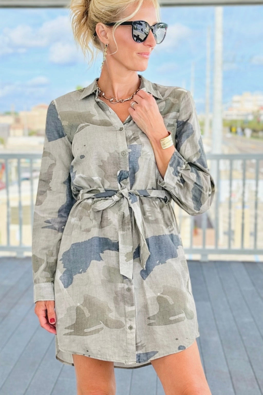 Camo Chic Shirt Dress