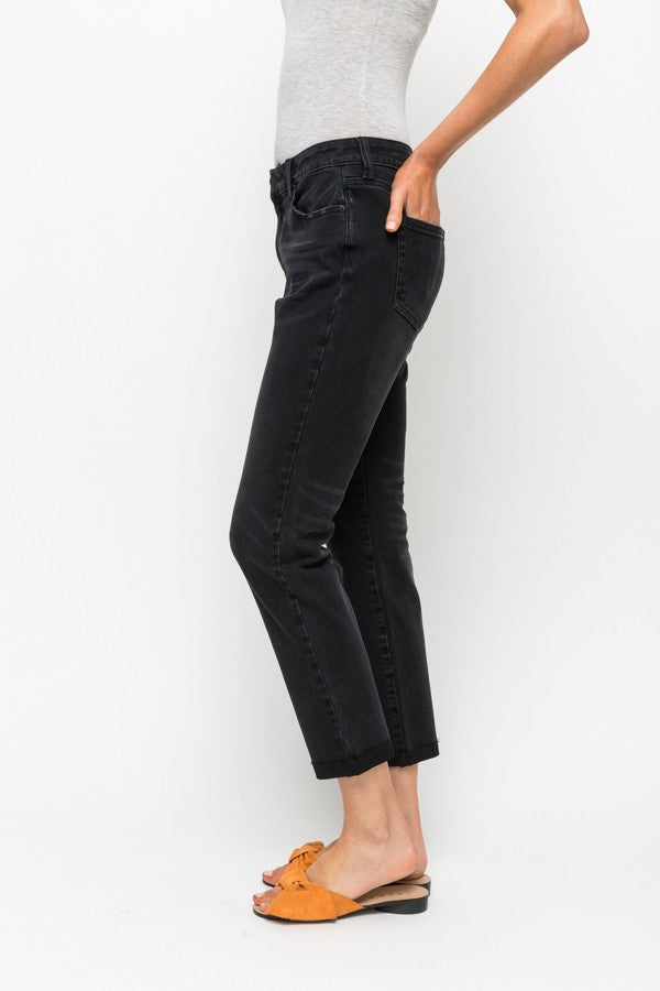 Black Mid-Rise Pants-170 Bottoms-mystree-Coastal Bloom Boutique, find the trendiest versions of the popular styles and looks Located in Indialantic, FL