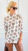 Wild Hearts Turtleneck Italian Knit Sweater-140 Sweaters-SORPRESA-Coastal Bloom Boutique, find the trendiest versions of the popular styles and looks Located in Indialantic, FL
