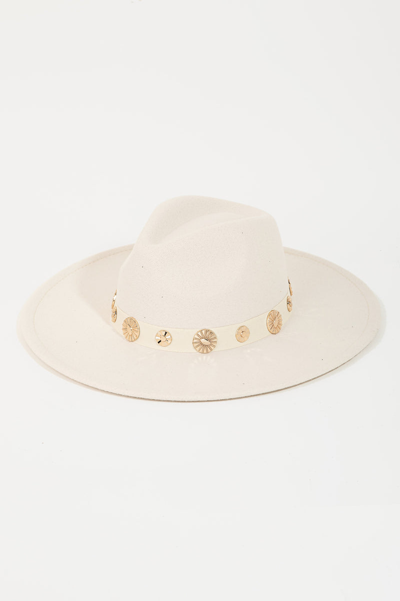 Coin Road Ribbon Fedora Hat - Ivory-260 Other Accessories-FAME ACCESSORIES-Coastal Bloom Boutique, find the trendiest versions of the popular styles and looks Located in Indialantic, FL