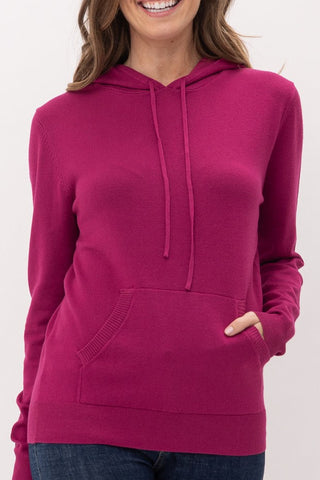Sunday Stroll Sweater Hoodie - Magenta
