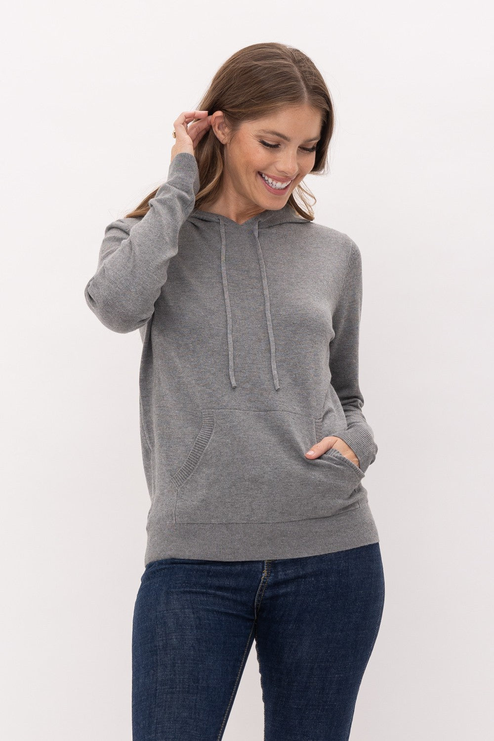 Sunday Stroll Sweater Hoodie - Gray