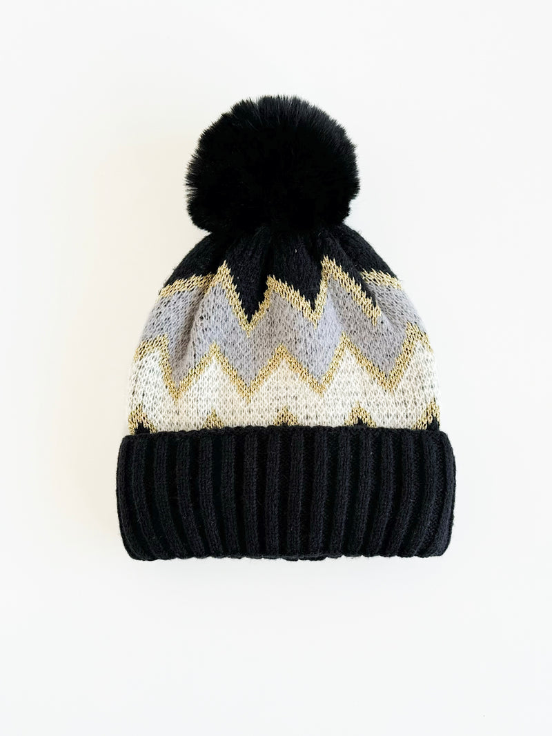 Alpine Charm Pom Beanie-230 Jewelry-H&D-Coastal Bloom Boutique, find the trendiest versions of the popular styles and looks Located in Indialantic, FL