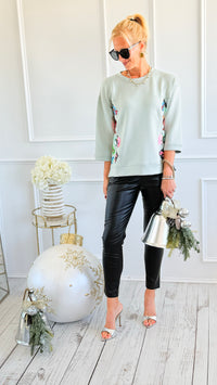 Pop of Color Scuba Top- JOH-130 Long Sleeve Tops-Joh Apparel-Coastal Bloom Boutique, find the trendiest versions of the popular styles and looks Located in Indialantic, FL