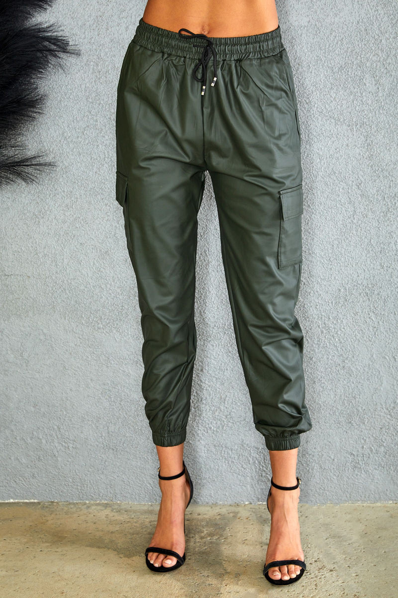 Italian Cargo Joggers - Army Green-180 Joggers-Venti6-Coastal Bloom Boutique, find the trendiest versions of the popular styles and looks Located in Indialantic, FL