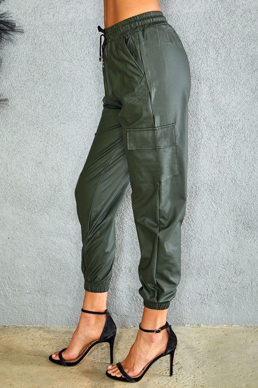 Italian Cargo Joggers - Army Green-180 Joggers-Venti6-Coastal Bloom Boutique, find the trendiest versions of the popular styles and looks Located in Indialantic, FL