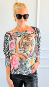 Roar In Bloom Italian St Tropez Sweater-140 Sweaters-SORPRESA-Coastal Bloom Boutique, find the trendiest versions of the popular styles and looks Located in Indialantic, FL