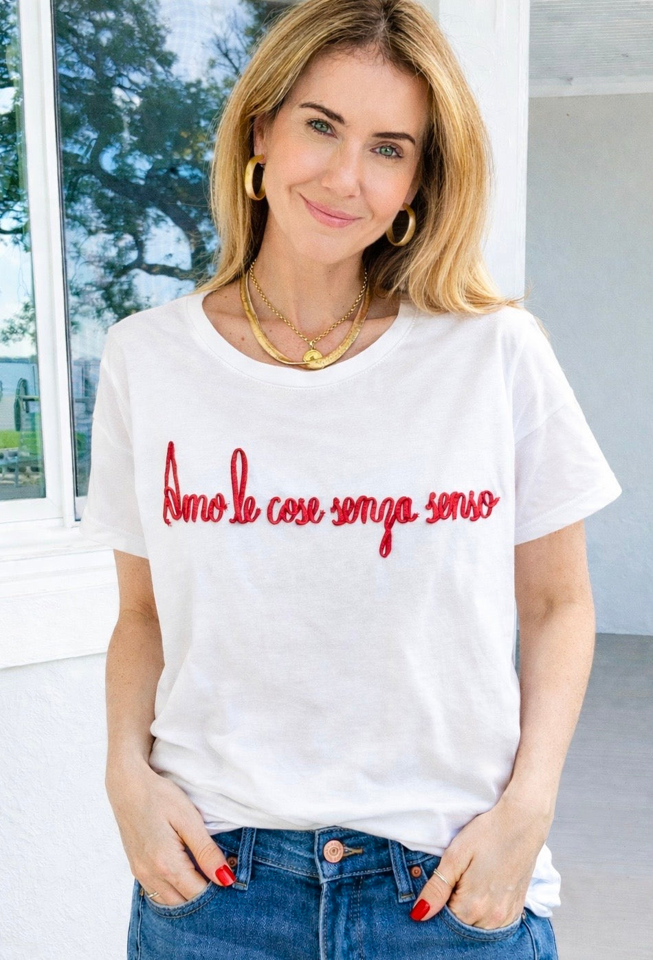 I Love Things That Don't Make Sense-Italian T-Shirt-Red