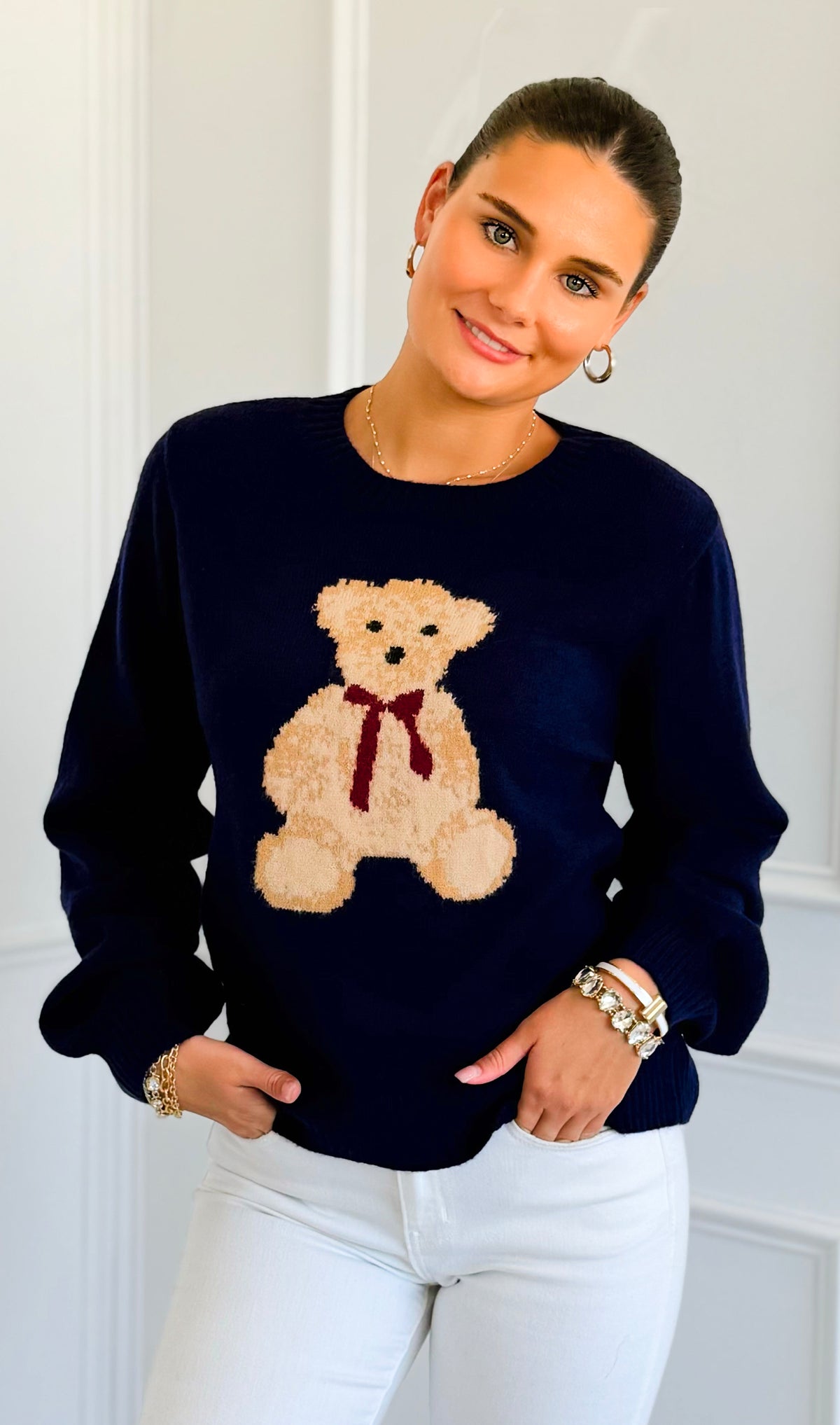 Teddy Talk Knit Sweater-140 Sweaters-JODIFL-Coastal Bloom Boutique, find the trendiest versions of the popular styles and looks Located in Indialantic, FL