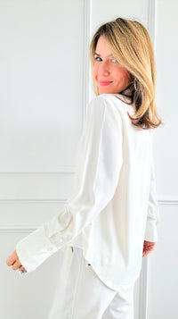 Old Money Shirt - Off White-130 Long Sleeve Tops-Must Have-Coastal Bloom Boutique, find the trendiest versions of the popular styles and looks Located in Indialantic, FL