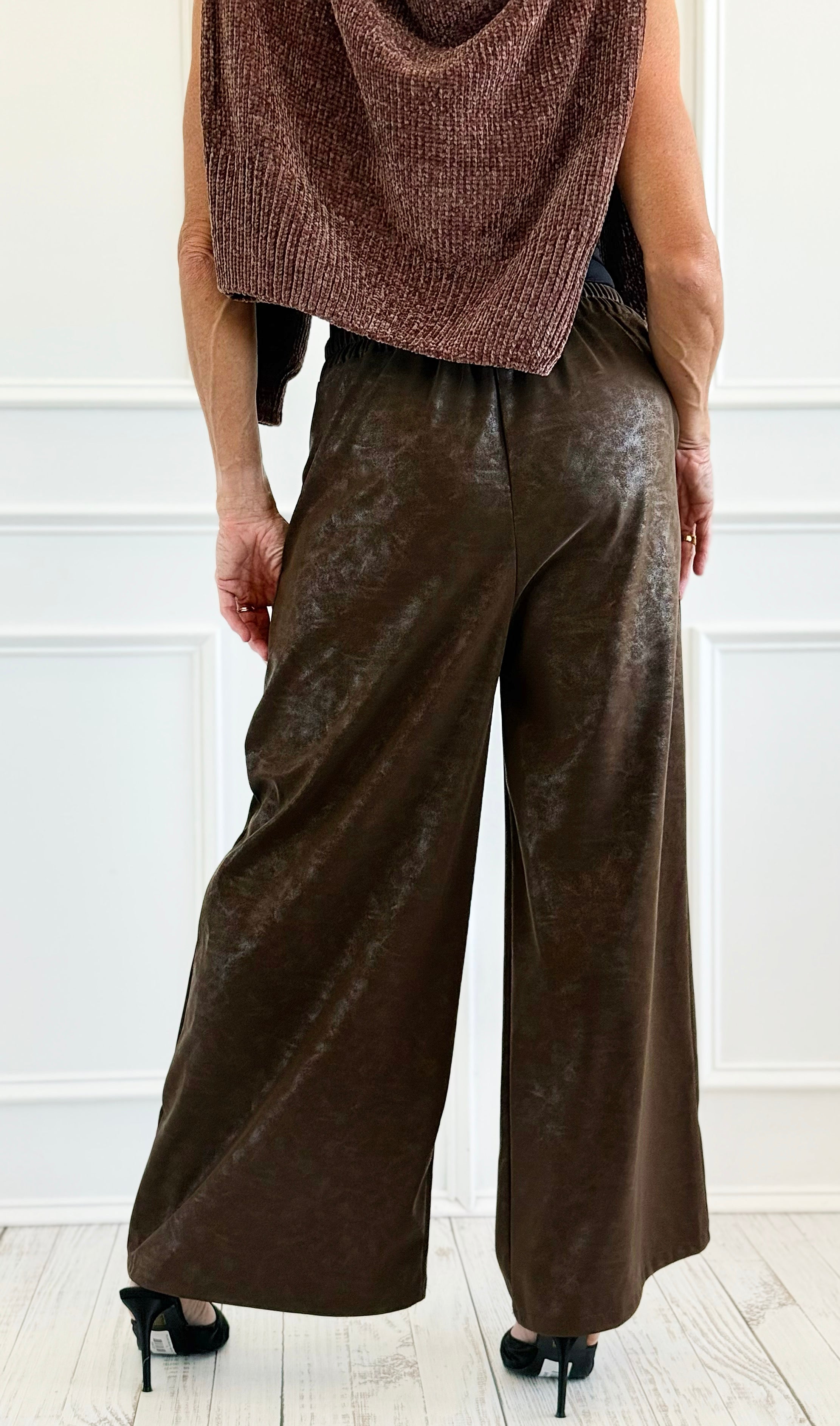 Starlit Italian Flare- Leg Pant- Brown-100 Pants-AZUL MONACO-Coastal Bloom Boutique, find the trendiest versions of the popular styles and looks Located in Indialantic, FL
