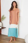 Dip Dye Cotton Italian Maxi Dress - Rust Seafoam-200 dresses/jumpsuits/rompers-Venti6 Outlet-Coastal Bloom Boutique, find the trendiest versions of the popular styles and looks Located in Indialantic, FL