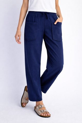 Where Comfort Meets Quiet Ease Pants - Admiral Navy