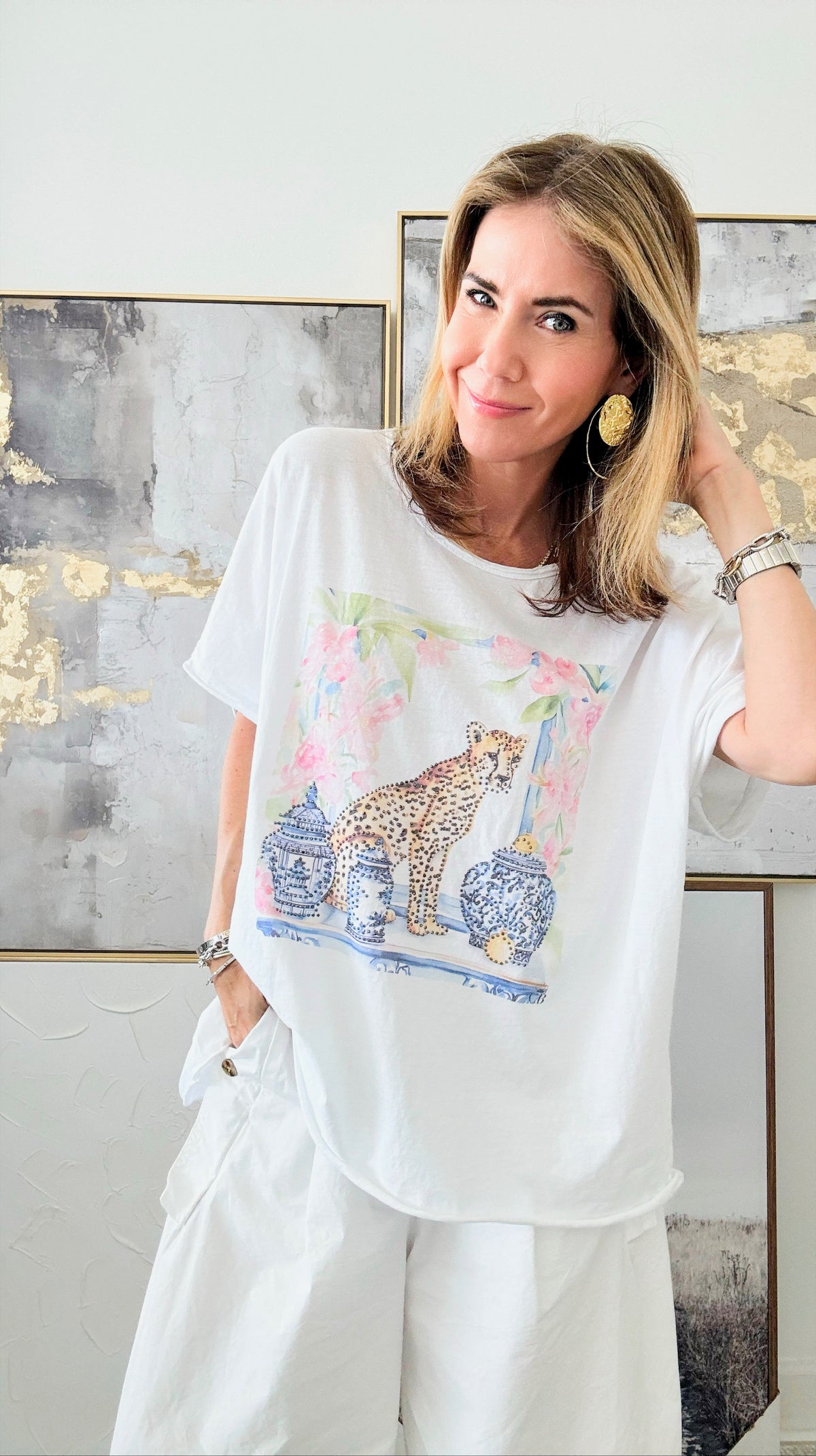 Isn't She Lovely Italian CB Tee-110 Short Sleeve Tops-Italianissimo-Coastal Bloom Boutique, find the trendiest versions of the popular styles and looks Located in Indialantic, FL