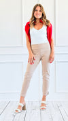 Energize Slim Fit Pants - Khaki-170 Bottoms-Chatoyant-Coastal Bloom Boutique, find the trendiest versions of the popular styles and looks Located in Indialantic, FL