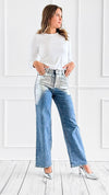 Luxe Metallic Denim Pants-170 Bottoms-litaga-Coastal Bloom Boutique, find the trendiest versions of the popular styles and looks Located in Indialantic, FL