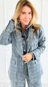 Disco Grid Sequin Blazer-160 Jackets-Fate BY LFD-Coastal Bloom Boutique, find the trendiest versions of the popular styles and looks Located in Indialantic, FL