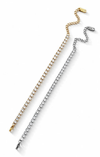 Stainless Steel Eternity Lobster Clasp Bracelet