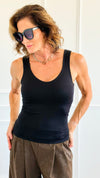 Smooth & Seamless Tank Top- Black-100 Sleeveless Tops-Zenana-Coastal Bloom Boutique, find the trendiest versions of the popular styles and looks Located in Indialantic, FL