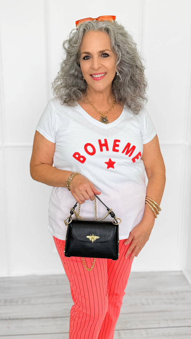 Starlit Spirit Italian T-Shirt-110 short Sleeve Top-LY PARIS-Coastal Bloom Boutique, find the trendiest versions of the popular styles and looks Located in Indialantic, FL