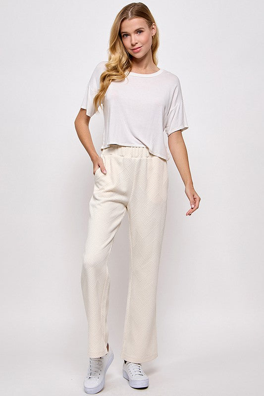 Taylor Flare Pants - Cream-170 Bottoms-See and Be Seen-Coastal Bloom Boutique, find the trendiest versions of the popular styles and looks Located in Indialantic, FL