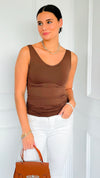Seamless Everyday Tank Top - Coffee-100 Sleeveless Tops-YELETE-Coastal Bloom Boutique, find the trendiest versions of the popular styles and looks Located in Indialantic, FL