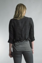 Waterfall Linen Jacket - Black-160 Jackets-Tempo-Coastal Bloom Boutique, find the trendiest versions of the popular styles and looks Located in Indialantic, FL