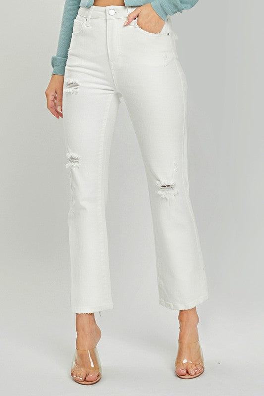 Distressed Tummy Control Jeans-190 Denim-Risen-Coastal Bloom Boutique, find the trendiest versions of the popular styles and looks Located in Indialantic, FL