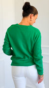 Round Neck Basic Sweater - K GREEN-140 Sweaters-Zenana-Coastal Bloom Boutique, find the trendiest versions of the popular styles and looks Located in Indialantic, FL