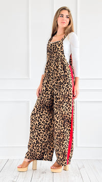 Wild at Heart Leopard Overalls-200 Dresses/Jumpsuits/Rompers-oddi-Coastal Bloom Boutique, find the trendiest versions of the popular styles and looks Located in Indialantic, FL
